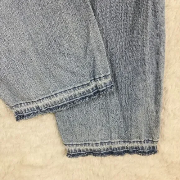 Pacsun Womens Jeans Boot Cut High Rise Denim Light Wash Stretch Unhemmed 26 - Picture 5 of 12
